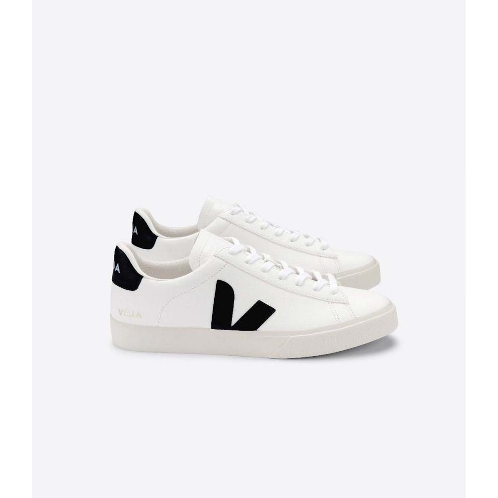 Veja CAMPO CHROMEFREE Women\'s Low Tops Sneakers White/Black | CA 592LIS